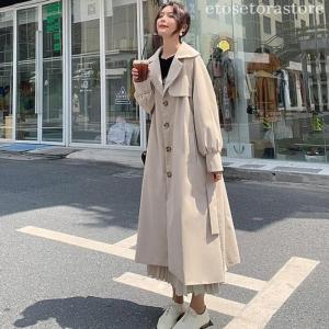 スプリングコート レディース トレンチコート 春コート ロングコート