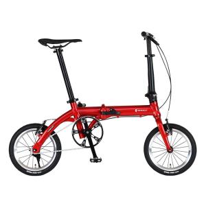 自転車 RENAULT(ルノー) PLATINUM LIGHT6 超軽量6.8kg 14インチ レッド 折りたたみ自転車 アルミフレーム 超小型 L