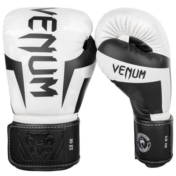 ボクシンググローブ Venum Elite ホワイト/迷彩 10オンス