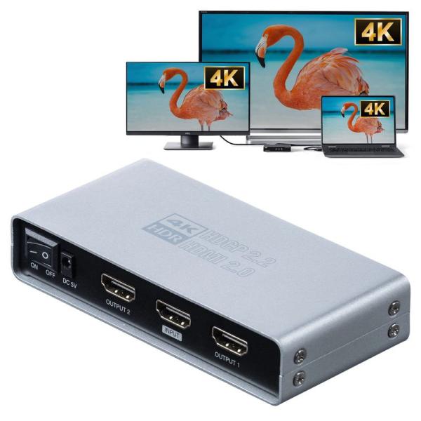 イーサプライ HDMI分配器 1入力 2出力 HDMIスプリッター 4K/60Hz HDR対応 HD...