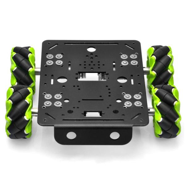 OSOYOO メカナムホイール ロボットカーシャーシ 4WD 80mm DC12Vモーター スマート...