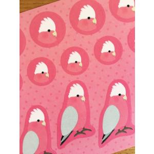 【モモイロインコ】オリジナルシールの詳細画像1