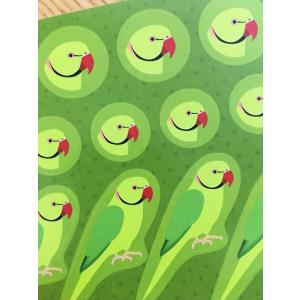 【ワカケホンセイインコ】オリジナルシールの詳細画像1
