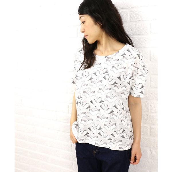 PAUL&amp;JOE SISTER(ポール＆ジョー シスター) コットンBLUE SWAN TEE 半袖...