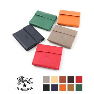 IL BISONTE（イルビゾンテ） 財布 二つ折り レザー 本革 プラチナ