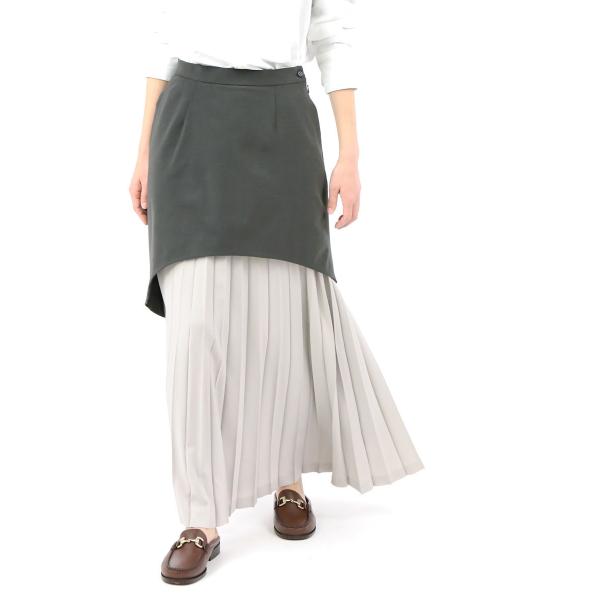 リムアーク プリーツスカート ハーフプリーツロングスカート  Half pleats long SK...