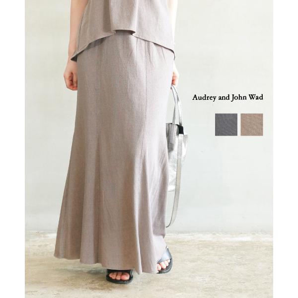 オードリーアンドジョンワッド ピグメント加工天竺スカート audrey and john wad 2...