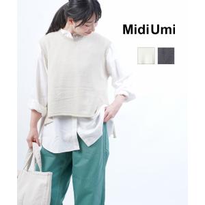 ミディウミ クルーネック フレアベスト Midi-Umi 2024春夏新作 レディース 国内正規品｜etre