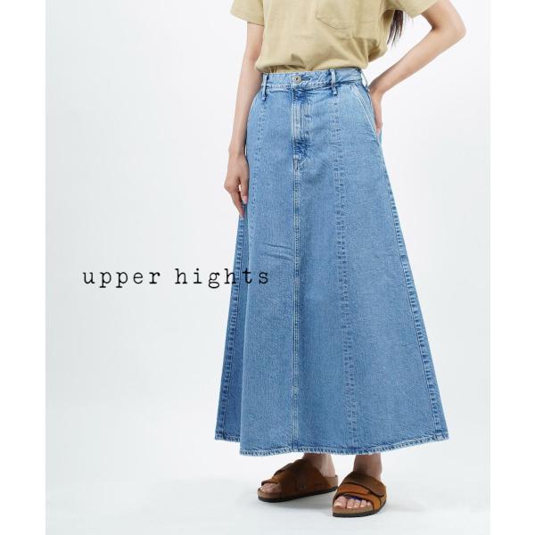 アッパーハイツ ロングフレアスカート パネルスカート THE TRACK SKIRT upper h...