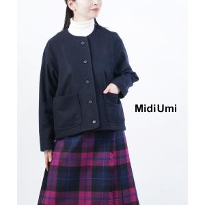 ミディウミ ノーカラー ショートジャケット Midi-Umi レディース 国内正規品｜etre