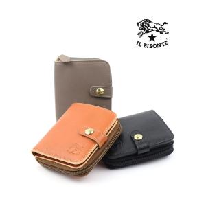 IL BISONTE イルビゾンテ 財布 二つ折りブラック レザー 本革 SSW003