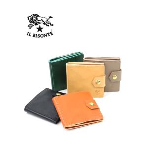 IL BISONTE（イルビゾンテ） バイカラーレザー がま口財布 レディース