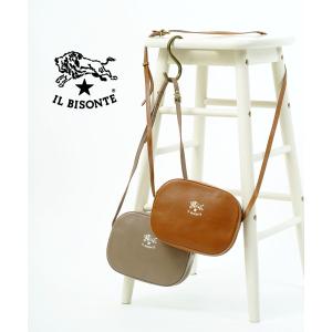 IL BISONTE（イルビゾンテ） キャンバス&レザー ショルダーバッグ