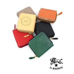 IL BISONTE（イルビゾンテ） クロコ型押しレザー がま口財布