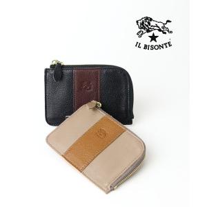 IL BISONTE イルビゾンテ ロゴエンボスドレザー 二つ折り財布