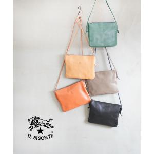 IL BISONTE（イルビゾンテ） IL BISONTE BIGロゴ レザー ショルダー