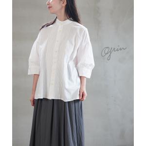 グリン ピンタックシャツ ブラウス grin レディース 国内正規品｜etre!par bleu comme bleu