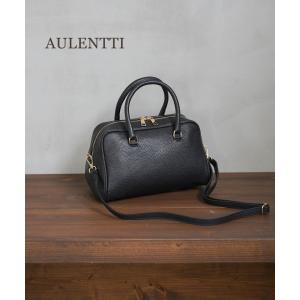 AULENTTI ボストンバッグ AULENTTI/レザー2WAYスクエアボストン