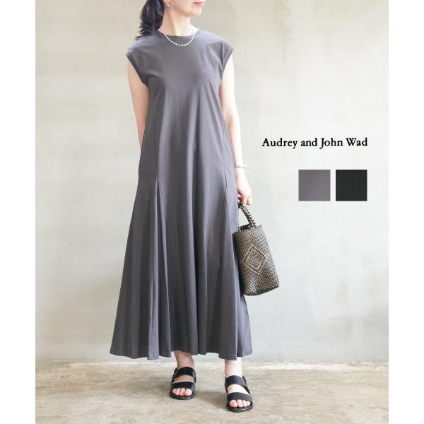 オードリーアンドジョンワッド ダブルシルケット天竺ノースリーブワンピース audrey and jo...