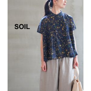 SOIL（ソイル） レースストリングカラーギャザーシャツ SOIL 2025秋冬