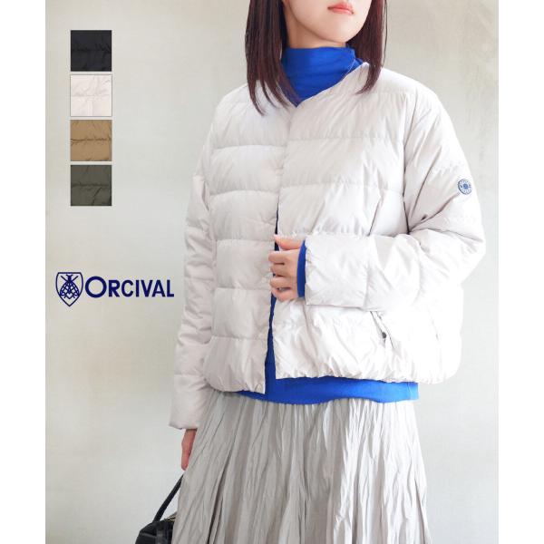 オーチバル・オーシバル ライトダウン ノーカラーブルゾン ジャケット ORCIVAL 2025秋冬新...