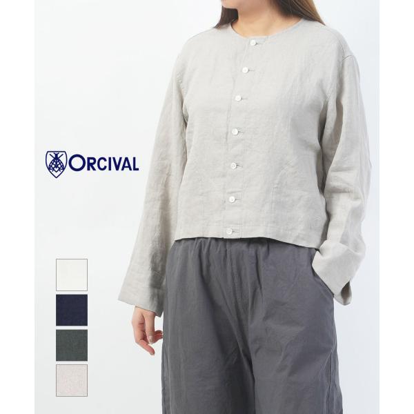 オーチバル・オーシバル リネンクルーネックカーディガン ORCIVAL 2026春夏新作 レディース...