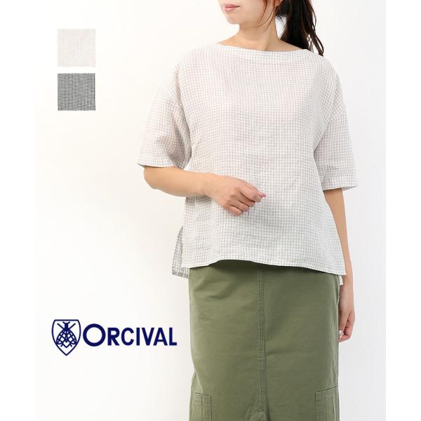 オーチバル・オーシバル リネン ボートネックプルオーバー ORCIVAL レディース 国内正規品 爆...