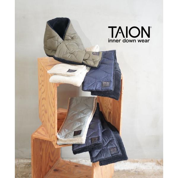 タイオン ミリタリー リバーシブル ダウンマフラー TAION レディース メンズ 国内正規品 爆買