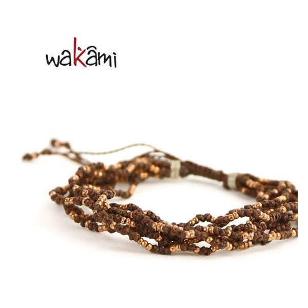 wakami ユニセックス ワックスコード スリップノット 7ストランド ブレスレット “Life ...