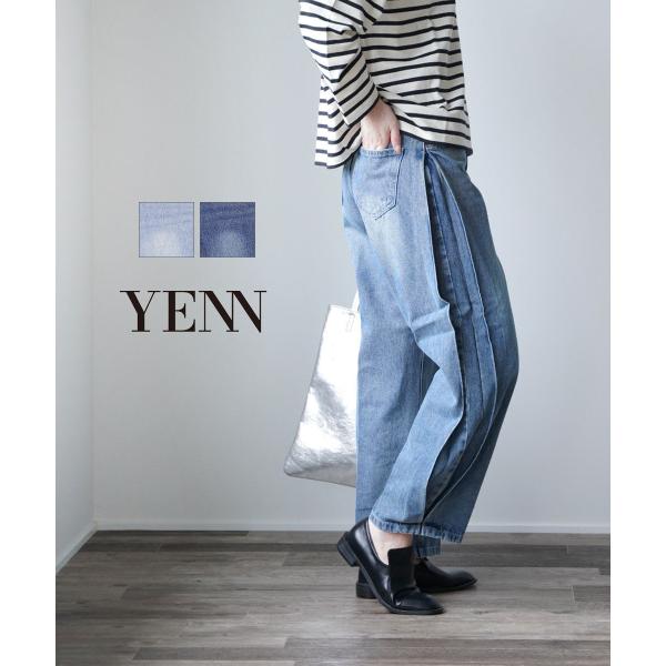 イェン SIDE PLEATED DENIM PANTS YENN レディース 国内正規品 爆買