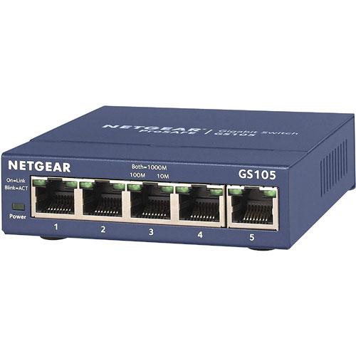 スイッチングハブ NETGEAR アンマネージスイッチ GS105-500JPS [GS105 ギガ...