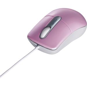 マウス バッファロー（サプライ） iBUFFALO BSMOU27SMPK [有線光学式マウス 静音/3ボタン Mサイズ ピンク]｜etrend-y