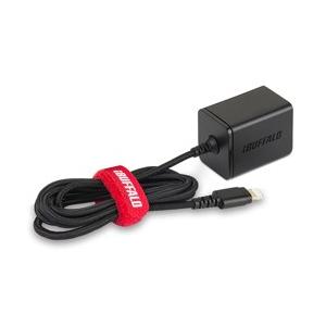 USB充電器 バッファロー（サプライ） iBUFFALO BSMPA2403LC1BK [2.4A USB充電器 Lightning一体 1.5m ブラック]｜etrend-y