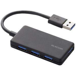 USBハブ エレコム U3H-A416BBK [USB3.0ハブ/コンパクト/バスパワー/4ポート/ブラック]｜etrend-y