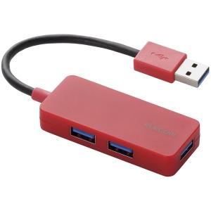 USBハブ エレコム U3H-K315BRD [USB3.0ハブ/ケーブル固定/バスパワー/3ポート/レッド]｜etrend-y