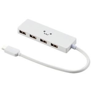 USBハブ エレコム U2HC-A429BWF [USB2.0HUB/Type-C/Aメス4/15cm/ホワイトフェイス]｜etrend-y