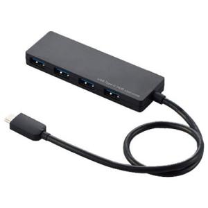 USBハブ エレコム U3HC-A430BBK [USB3.1(Gen1)HUB/TypeC/Aメス4/30cm/ブラック]｜etrend-y