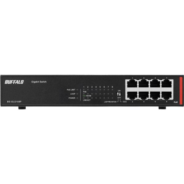 スイッチングハブ バッファロー BS-GU2108P [法人向け Giga対応 L2 アンマネージス...