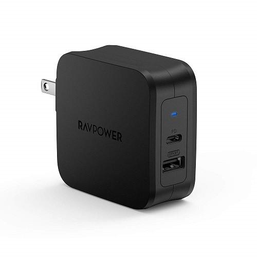 USB充電器 RAV Power RP-PC105 BK [USB-C急速充電器 61W/PD 3....