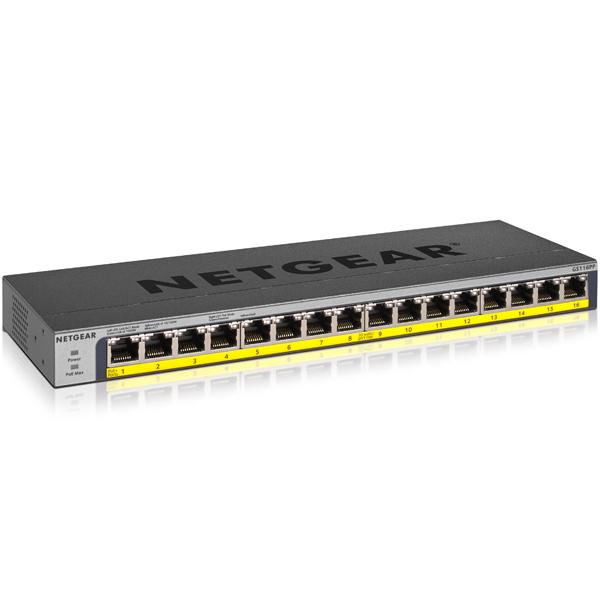 スイッチングハブ NETGEAR GS116PP-100AJS [GS116PP ギガ16P PoE...