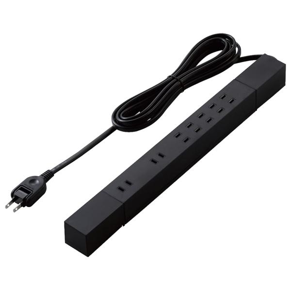 電源タップ エレコム T-KF02-2730BK [ダブル回転タップ/マグネット付/雷サージ付/7個...