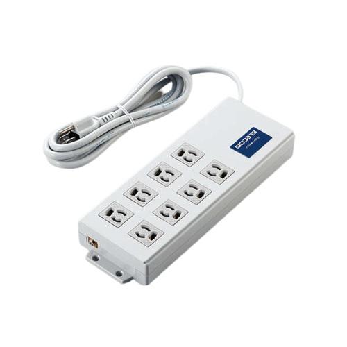 OAタップ エレコム T-H0520SKFR [法人用タップ/ボックス型/3P8口/2m/一括スイッ...