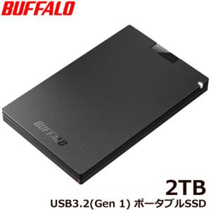 ポータブルSSD バッファロー SSD-PG2.0U3-BC/D [外付けSSD ポータブル USB3.2 Gen1 Type-A 2.0TB ブラック]