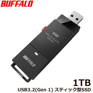 ポータブルSSD バッファロー SSD-PUT1.0U3BC/D [外付けSSD ポータブル USB3.2 Gen1 スティック型 TV録画対応 1.0TB ブラック]｜etrend-y