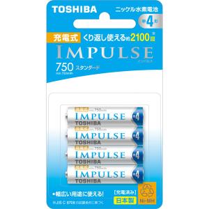 電池型充電池 東芝 充電式 IMPULSE TNH-4ME 4P [充電式IMPULSE スタンダードタイプ 単4形2本]｜etrend-y