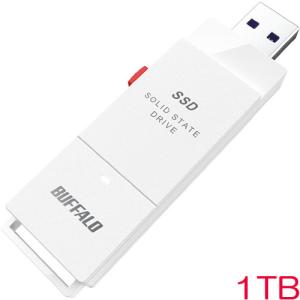 ポータブルSSD バッファロー SSD-SCT1.0U3-WA [USB3.2(Gen2) スティック型SSD 1TB ホワイト]｜etrend-y