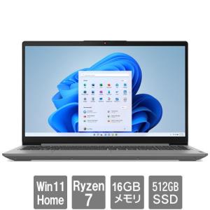 ノートPC レノボ・ジャパン 82RN0069JP [IdeaPad Slim 370(Ryzen 7 16GB SSD512GB 15.6FHD Win11Home アークティックグレー)]