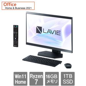 液晶一体型デスクトップ  NEC PC-A2377DAB [LAVIE A23 A2377/DAB(Ryzen7 16GB SSD1TB Blu-ray 23.8 3波 H&B W11H BK)]｜etrend-y