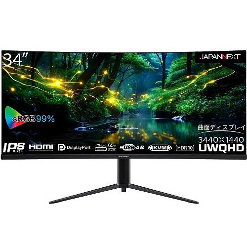 液晶ディスプレイ　JAPANNEXT　JN-IPSC34UWQHDR-C65W-H [液晶ディスプレ...
