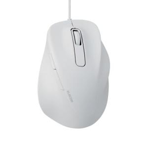 マウス　エレコム　M-XGL30UBSKWH [マウス/EX-G/2023年モデル/右手専用/Lサイズ/有線/5ボタン/抗菌仕様/静音設計/ホワイト]｜etrend-y